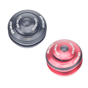 Capuchon de potence de guidon de vélo Gineyea en alliage d'aluminium noir et rouge pour vélos de route - Product Image 1