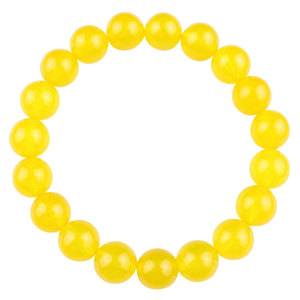 Yellow Chalcedony Beaded <b>Bracelet</b> 12mm 10mm 8mm Round <b>Ball</b> Ethnic Style Everyday Wear Jewelry - Product Image 5