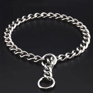 Kalung Anjing Anti Gigit Bahan Stainless Steel Berkualitas Tinggi Harga Grosir Murah dengan Tali Tarik Rantai P untuk Pelatihan Anjing Ras Sedang/Besar - Product Image 5