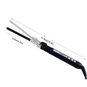 Fer à boucler professionnel de salon pour hommes, avec logo personnalisé, rotation manuelle, revêtement céramique de haute qualité, pour cheveux courts - Product Image 3