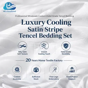 Juego de Ropa de Cama de Lyocell Premium Transpirable, Suave y Sedoso de Alta Densidad 400TC, Certificado OEKO-TEX y Auditado por BSCI de Cloudland - Product Image 5