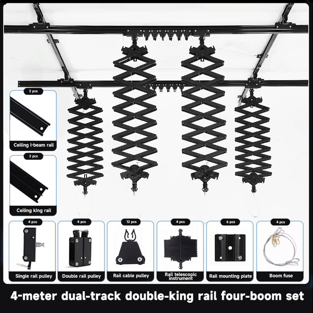 MIAOTU Aluminum Alloy Studio Lighting Track System Stands and Tripods Kit for Portrait and Product Photography