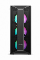 Casing PC Kustom OEM, Casing Desktop Kantor ATX SK-18, Casing Komputer PC dengan Panel Akrilik, Kipas, Anti Debu, Kaca CPU