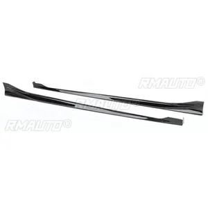 Jupes latérales Civic noires mat style MUGEN, kit carrosserie séparateur de spoiler pour Honda Civic 11e génération 2021-2024, accessoires automobiles - Product Image 5