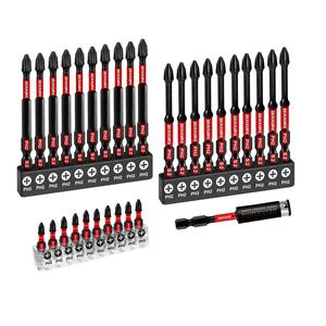Stock d'entrepôt américain 31 pièces/ensemble 25mm/75mm PH2 D2-PH2 Embouts de tournevis en acier S2 à couple élevé, PZ uni pour le bricolage, meubles OEM/ODM - Product Image 1