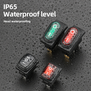 רוקר באיכות גבוהה על מתג כבוי pa66 עמיד למים ip65 שחור ירוק אדום 12v/24 מתג נדבק - Product Image 2