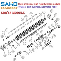 Actionneur linéaire compact à vis à billes SRW45 avec moteur et roulement, charge de 15 kg, axe linéaire CNC étanche à la poussière, rail de guidage en aluminium pour la précision