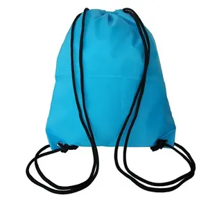 Sac à dos à cordon en polyester 210D avec logo imprimé personnalisé Sac à linge Sac à cordon personnalisé - Product Image 4