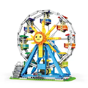 巨航81001圣诞礼物益智塑料积木玩具摩天轮积木模型玩具