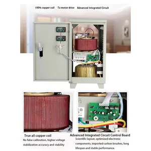 Régulateur de tension AC automatique de haute précision pour usage domestique Monophasé 140V-260V 90V-260V 15KVA 15000VA Stabilisateurs AVR
