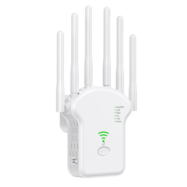 Wireless WiFi Repeater 4G Ready Dual-Band 2.4GHz/5GHz Gigabit Signal Amplifier Extender Booster Router