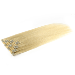 Wholesale 100% Chinese Remy Human PU-Clip Hair Extensions Cuticle Aligned Double Drawn No Shedding Light Color Natural Straight. - Product Image 3