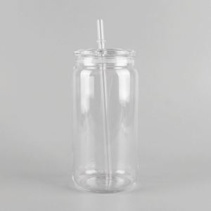 16Oz Clear Plastic USA Stocked Cups-BPA-Free Minimalist Camping Travel <b>Bottle</b> with Screw-On for for Adults - Product Image 1