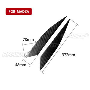 1 paire de couvre-phares en fibre de carbone véritable pour Mazda RX8-B 2004 2005 2006 2007 2008, accessoires de voiture - Product Image 3