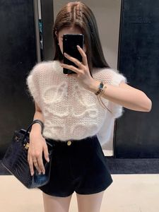 Suéter Blanco Holgado de Estilo Informal para Mujer, Tejido a Mano con Ganchillo, Sin Mangas, Nuevo de HANO - Product Image 2