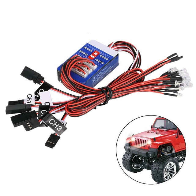 Steering Brake Simulation Flash Light 12 LED Lighting Kit for 1/10 HSP HPI RC Car