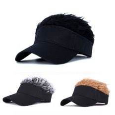 Gorra de golf deportiva, visera de cabello humano con deflectores de viento e insectos - Product Image 1