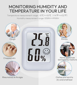 Mini thermomètre hygromètre numérique électronique sensible avec affichage <span class=keywords><strong>du</strong></span> niveau de confort - Product Image 4