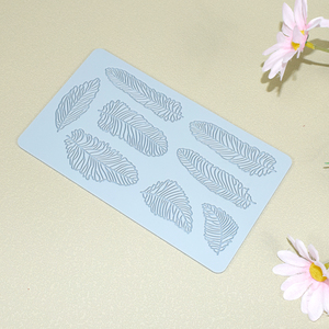 แผ่นรองอบซิลิโคนลายลูกไม้ AK Feather สำหรับทำขนม บิสกิต ช็อกโกแลต แม่พิมพ์ฟองดองท์ ตกแต่งเค้ก อุปกรณ์ทำขนม LFM-516 - Product Image 4