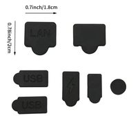 Ensemble de 7 bouchons anti-poussière en silicone pour console de jeu, ports LAN et USB, couvercle de protection anti-poussière souple et flexible pour PS5