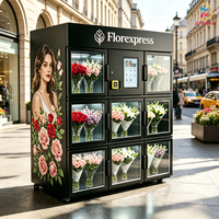 Distributeur automatique intelligent de fleurs réfrigérées OEM ODM, certifié CE, vente chaude en Europe, kiosque 24h sans personnel