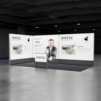20x10ft Trade Show Light Box Système de stand d'exposition avec compteur d'affichage rétro-éclairé et EXPO SEG Fabric Lightbox Exhibit Stand