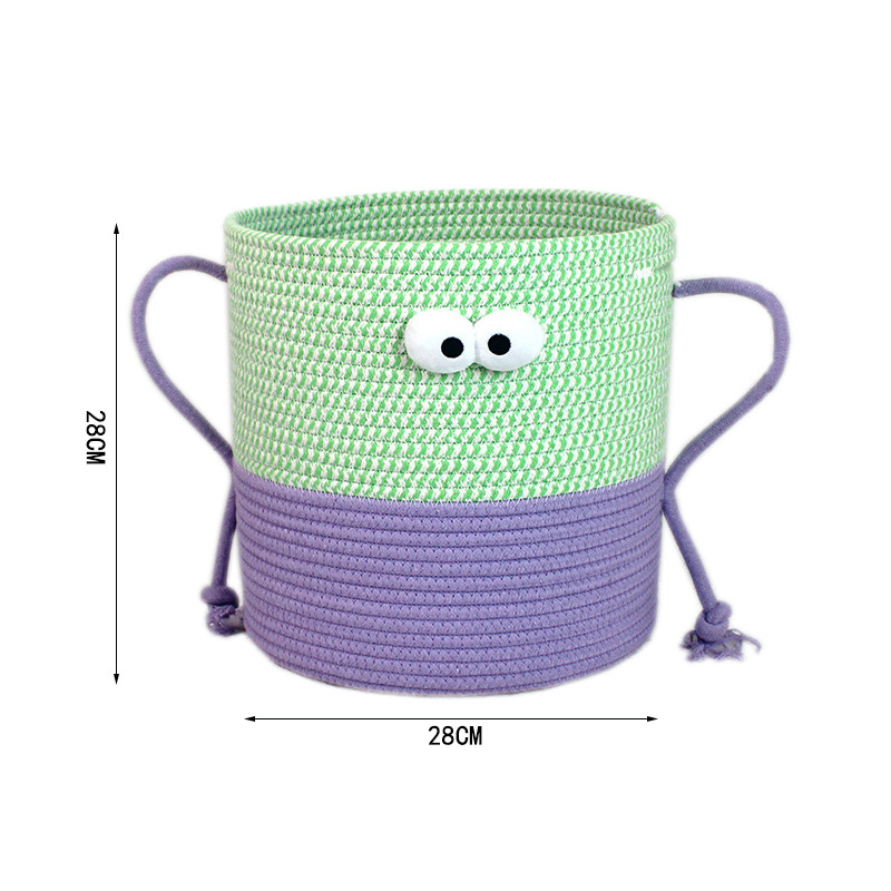 Design monstre vert et violet, sans couvercle (28*28)