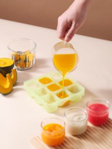Silicone Baby Food Freezer Storage Containers <strong>Tray</strong> with Lids Breast <strong>Milk</strong> Freezer Containers for Baby Food Fruit Purees - Product Image 5