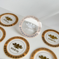 Autocollants personnalisés en feuille d'or à chaud hautement transparents, résistants à l'eau, à l'huile et aux UV pour l'emballage des cosmétiques