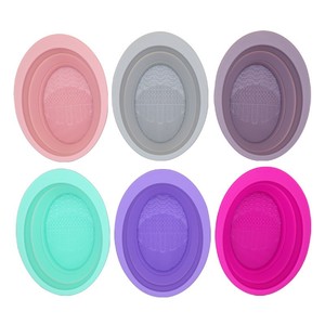 Tapis de nettoyage pliable en silicone pour pinceaux de maquillage, éponge et houppette – Outil de beauté pour le nettoyage des pinceaux et des accessoires cosmétiques à domicile - Product Image 3