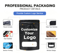 Staande zak met hersluitbare ziplock, aangepaste logo, matte afwerking, transparant venster, verpakking voor snacks en gedroogd fruit, Mylar Doypack zakken