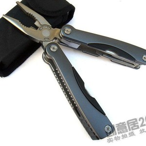 Pince multifonction en acier inoxydable pliable, longueur 25,5 cm, 11 fonctions, outils de survie en plein air - Product Image 4