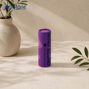 Emballage cylindrique résistant aux enfants, écologique, avec logo personnalisé, boîte en carton rigide, tube en papier avec bouton de verrouillage à l'épreuve des enfants - Product Image 1