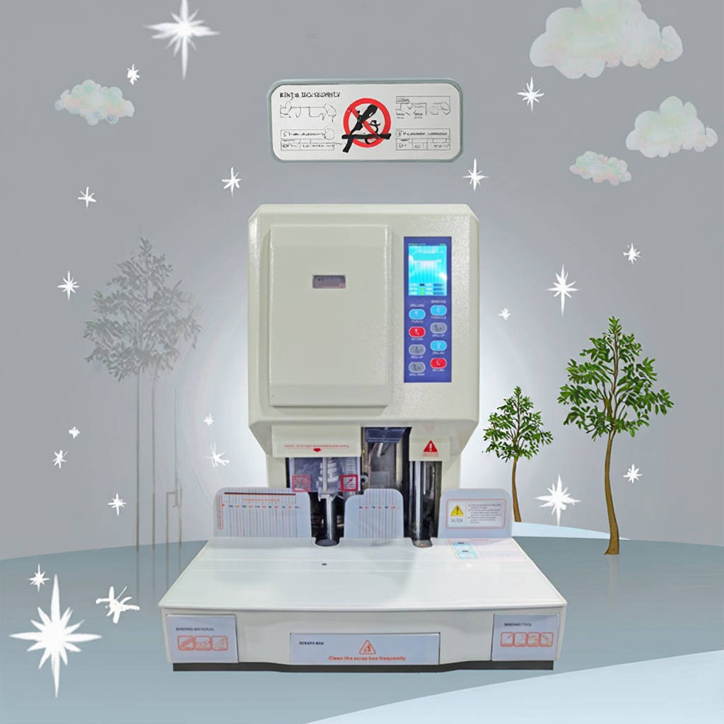 6270D Automatic 70mm Financial Voucher Binding Machine Punching and Binding Currency Binder