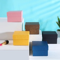 Vente en gros petite boîte cadeau carrée boîte vide boîte d'emballage simple ciel et terre