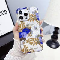 Coque de téléphone transparente antichoc à motif floral sauvage mignon pour iPhone 18 Pro Max 18 17 16 – Housse de protection esthétique florale transparente
