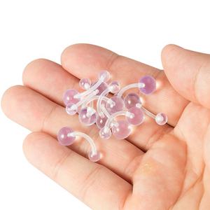 Lote de 10 Anillos de Ombligo de 14G para Embarazo, Bioplast Flexible, Retenedor de Ombligo Deportivo para Maternidad, Joyería Corporal, Regalo de Boda o Compromiso - Product Image 1