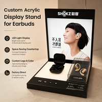 Support d'affichage portable pour écouteurs avec éclairage LED moderne personnalisé pour magasin d'électronique