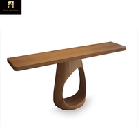 Console de style japonais Wabi Sabi créative pour l'entrée, console en bois rétro, console étroite de luxe italienne