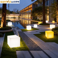 Lampe de jardin LED solaire en résine en forme de pierre, étanche IP65, luminaire extérieur en forme de roche, décoration paysagère