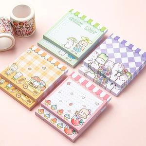 Blocs-notes autocollants personnalisables en couleur, taille personnalisée, blocs-notes mignons pour l'école, fournitures de bureau - Product Image 3