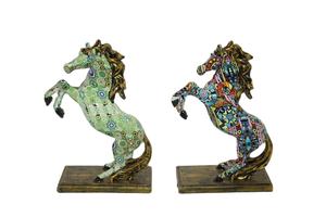 कस्टम हस्तनिर्मित राल 3 डी रंगीन पशु मूर्ति राल घोड़े की मूर्ति उच्च गुणवत्ता वाले राल घोड़े - Product Image 2