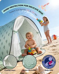 <span class=keywords><strong>Toldo</strong></span> de Protección UV para Bebés con Mosquitera, Sombrilla Portátil para Exteriores, Esencial para el Verano para Bebés y Niños Pequeños - Product Image 1