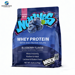 โปรตีนเวย์พรีเมียม 1 กก. 2.5 กก. 5 กก. แบบผสมพร้อมดื่ม บรรจุในถุงแบบก้นแบน ถุงบรรจุภัณฑ์เสริมอาหารโปรตีน ดีไซน์สะอาดตา - Product Image 2