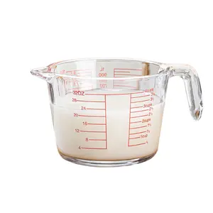 Pyrex glass graduated mug Home breakfast Measuring Baked milk Microwavable  250ml 500ml 1000ml