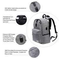 Sac à dos antivol professionnel durable pour ordinateur portable avec port de chargement USB et résistant à l'eau, idéal pour l'université et l'école, pour hommes