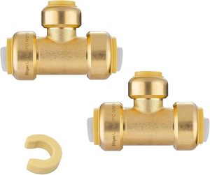 Conector Push-Fit de 3/4" de Baja Presión, Pulido, Tipo T, para Conectar Tuberías PEX/<span class=keywords><strong>Cobre</strong></span>/<span class=keywords><strong>CPVC</strong></span> con Herraje de Desconexión (PF114) - Product Image 4