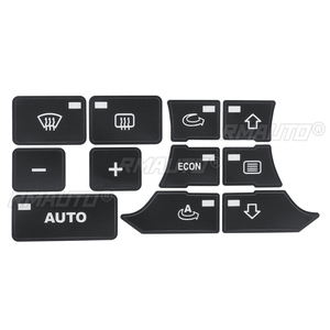 สติกเกอร์ซ่อมปุ่มสีดำด้าน 1 ชิ้น สำหรับตกแต่งคอนโซลกลางรถยนต์ ปุ่มควบคุมอุณหภูมิ/แอร์ สำหรับ Audi A3 8P - Product Image 2