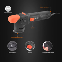 Polisseuse à double action SPTA CP301 de 3 pouces, orbite de 12 mm, avec cordon d'alimentation de 5 mètres pour le polissage et le cirage des voitures