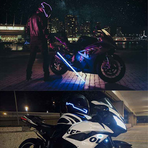 Tira de Luz LED para Casco de Motocicleta AIS, Control por Botón, Múltiples Colores, Accesorio de Seguridad para Conducción Nocturna - Product Image 2